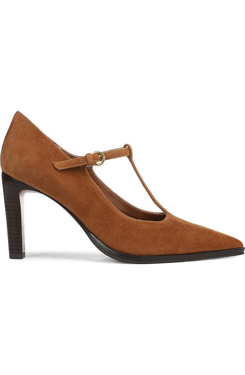 SARTO by Franco Sarto Atley T-Strap Pointed Toe Pump, Alternate, color, Saddle Brown