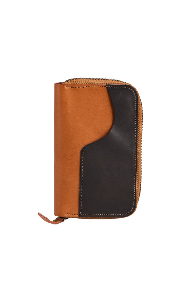 Sarep + Rose Clutch 'S' Large zip-around crossbody wallet bag, Alternate, color, Cinnamon Brown