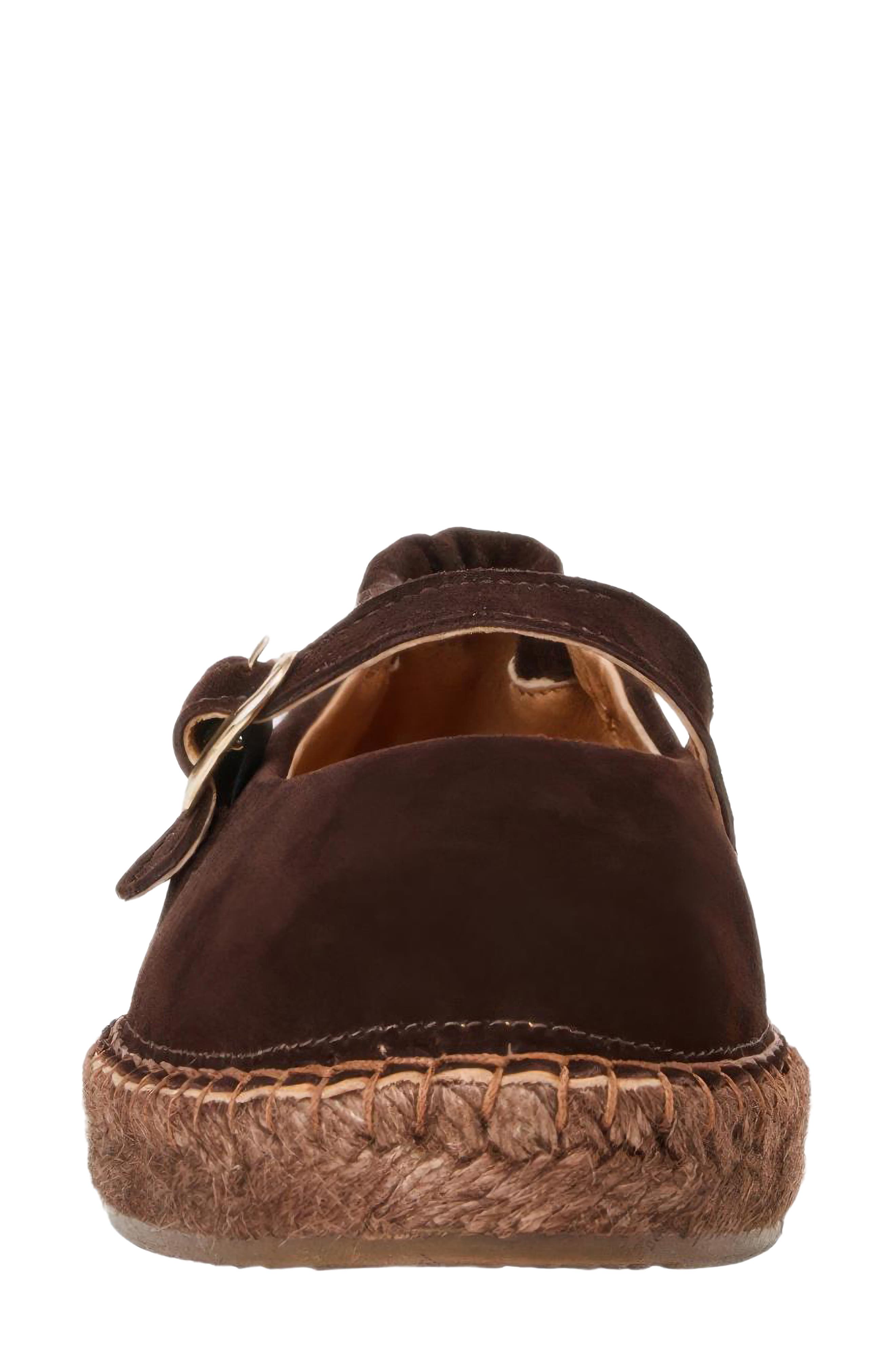 Carlita Espadrille Mary Jane Flat, Alternate, color, DARK BROWN SUEDE