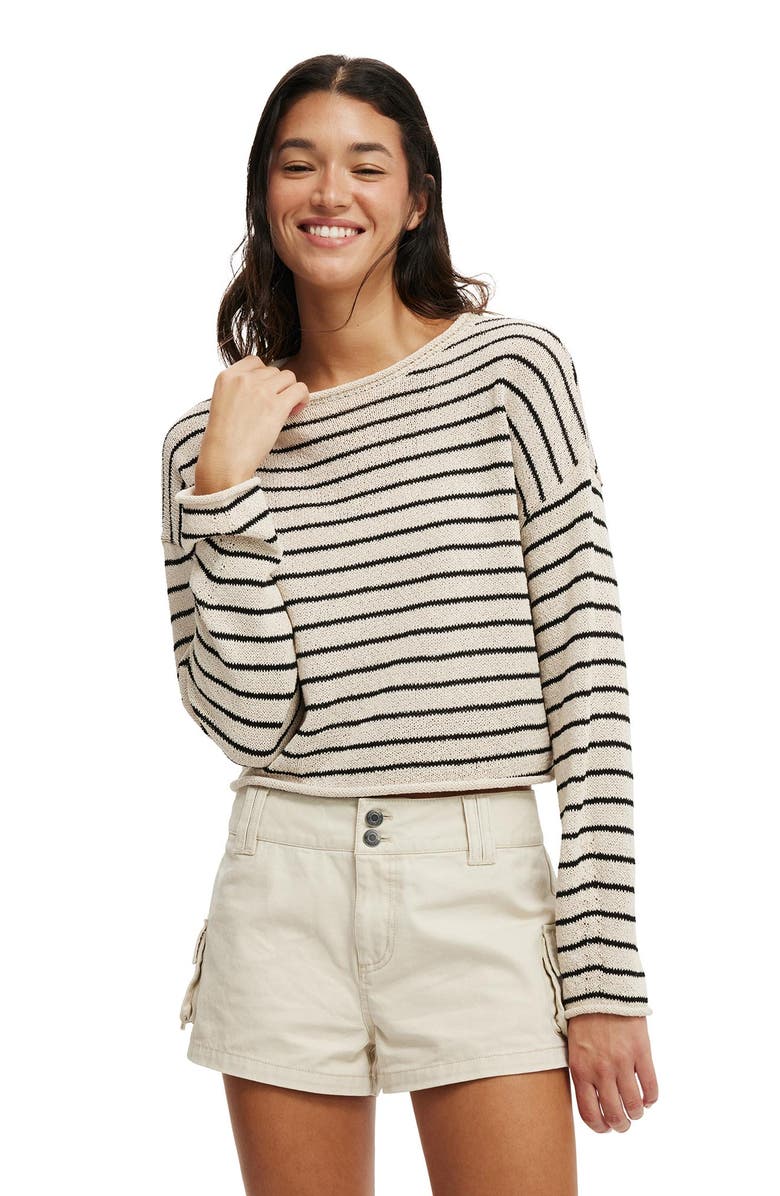 Cotton On Women's Roll Over Boat Neck Sweater, Main, color, 