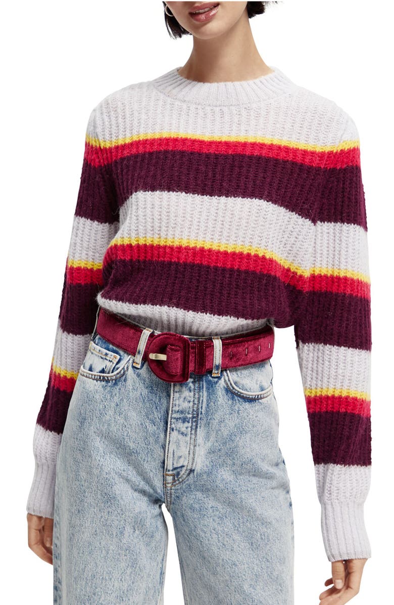 Scotch & Soda Stripe Pullover Sweater, Main, color, 
