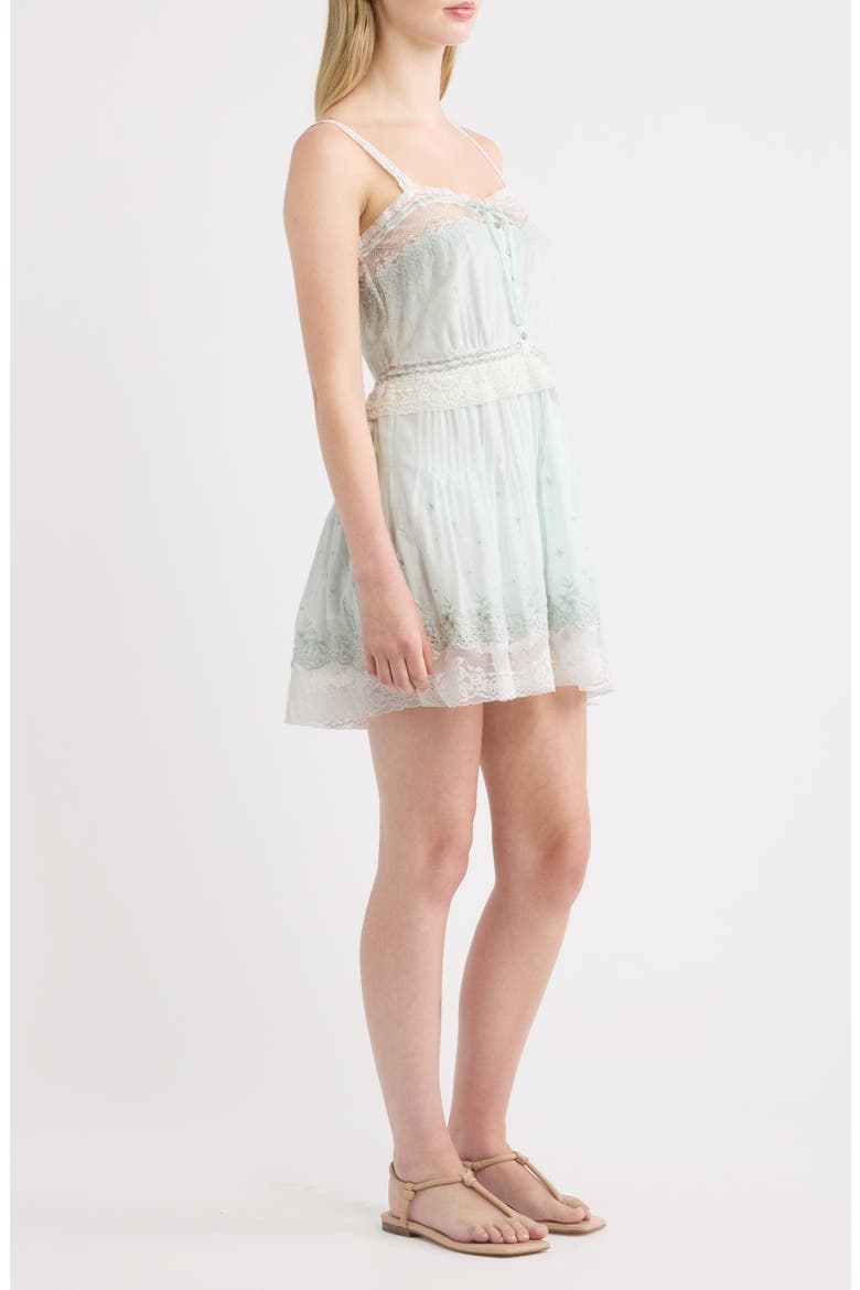 Hadlee Lace Minidress, Alternate, color, EAU DE NIL