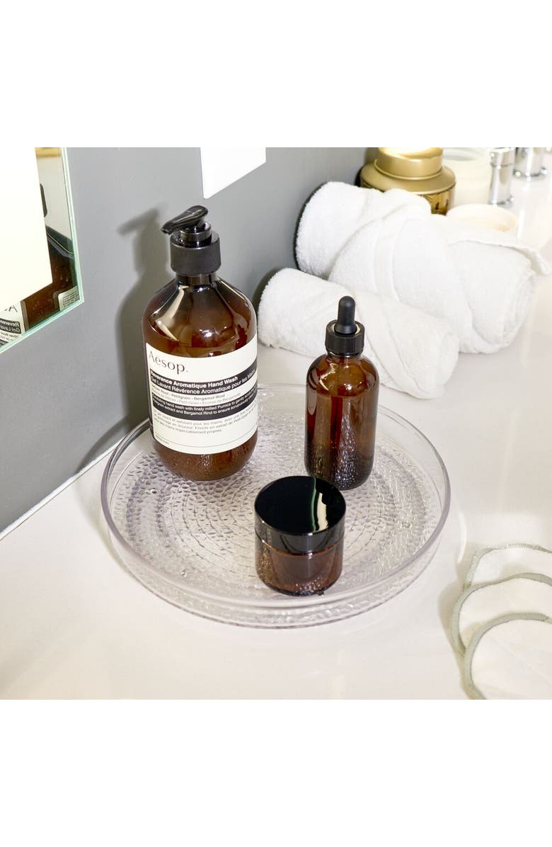 iDesign 9-Inch Plastic Lazy Susan Organizer for Bathroom - Set of 2 - Clear, Alternate, color, Clear