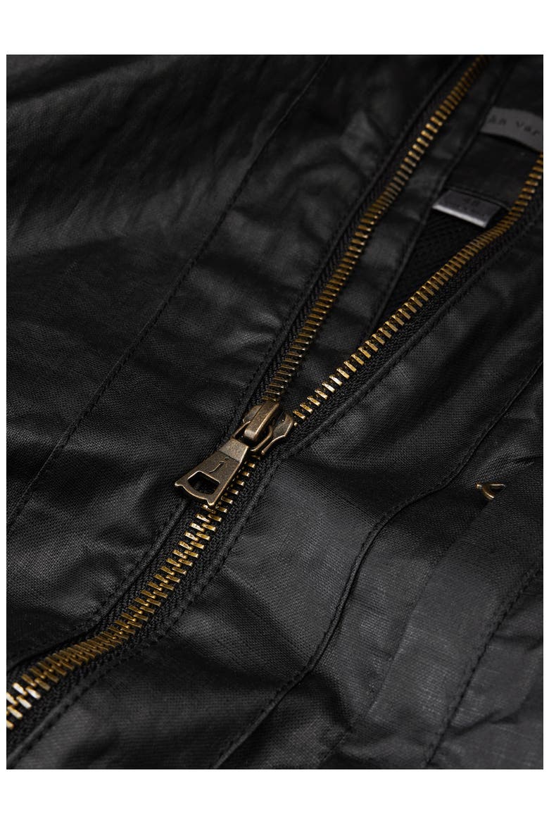 Irving Coated Linen Jacket, Alternate, color, BLACK
