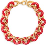 Kenneth Jay Lane Resin Link Toggle Necklace