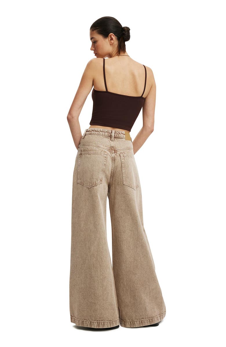 Cotton On Women's 91 Wide Jean, Alternate, color, Brown Stonewash