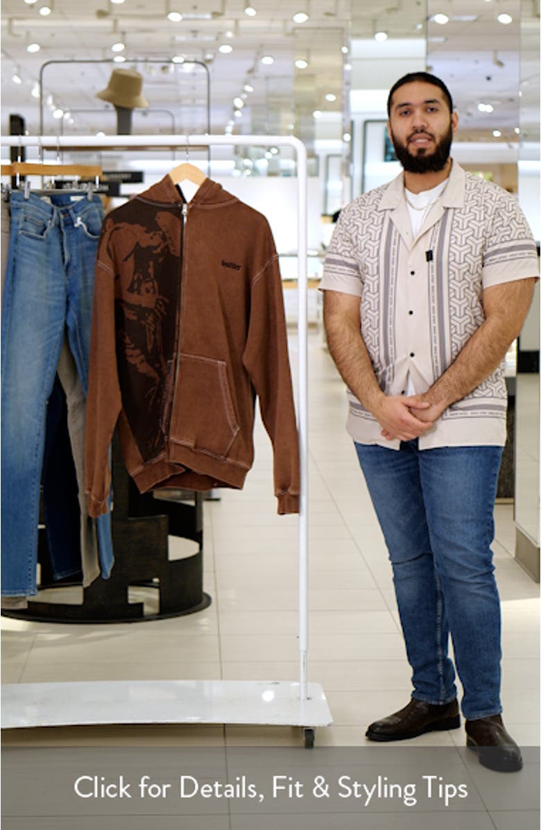 Thanks Miles Graphic Zip-Up Hoodie, sales video thumbnail