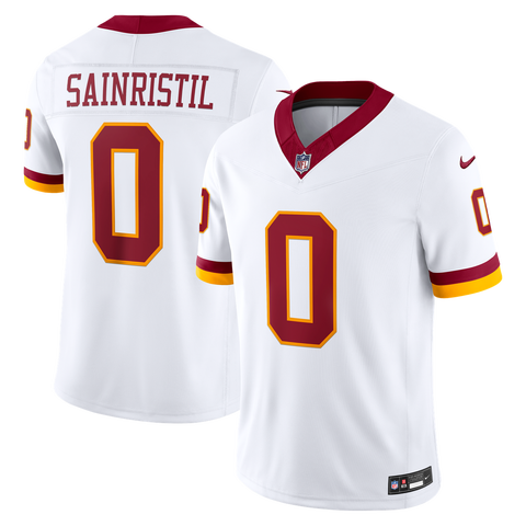 Men's Nike Mike Sainristil White Washington Commanders Vapor F.U.S.E. Stitched Limited Jersey