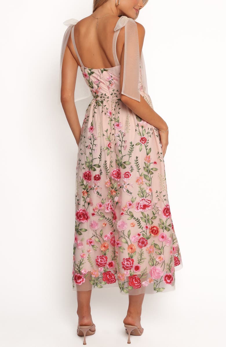 Petal & Pup Mirabel Embroidered Tie Strap Maxi Dress, Alternate, color, Multi Floral