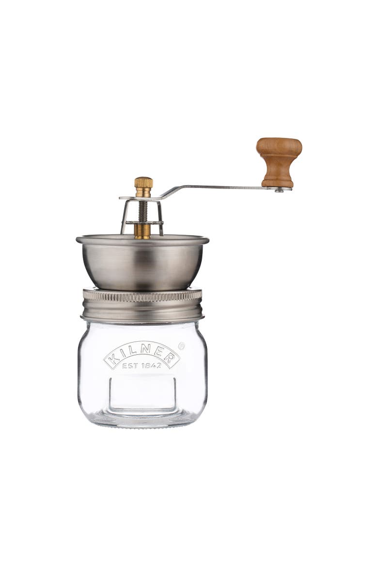 Seasoning Grinder, Refillable Glass Spice Mill with Stainless Steel Grinder, Main, color, Clear