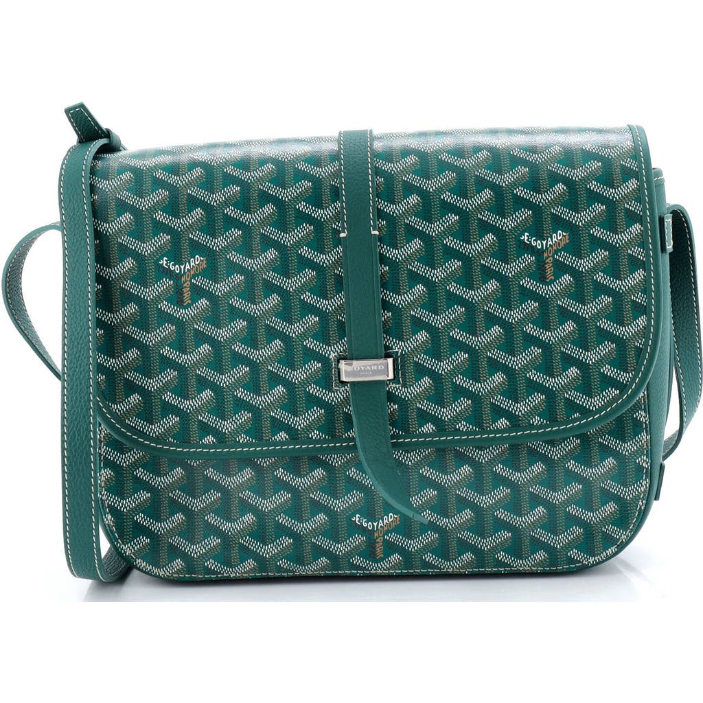 Pre-owned Goyard Goyard Belvedere Ii Messenger Bag Coated Canvas Mm In Green