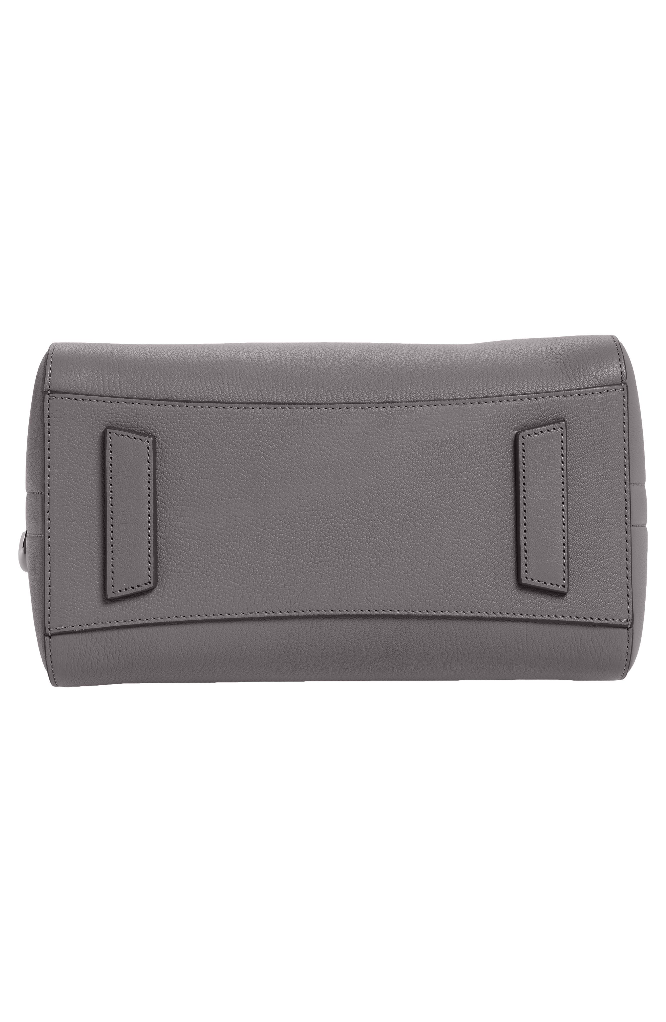 Small Antigona Leather Satchel, Alternate, color, HEATHER GREY