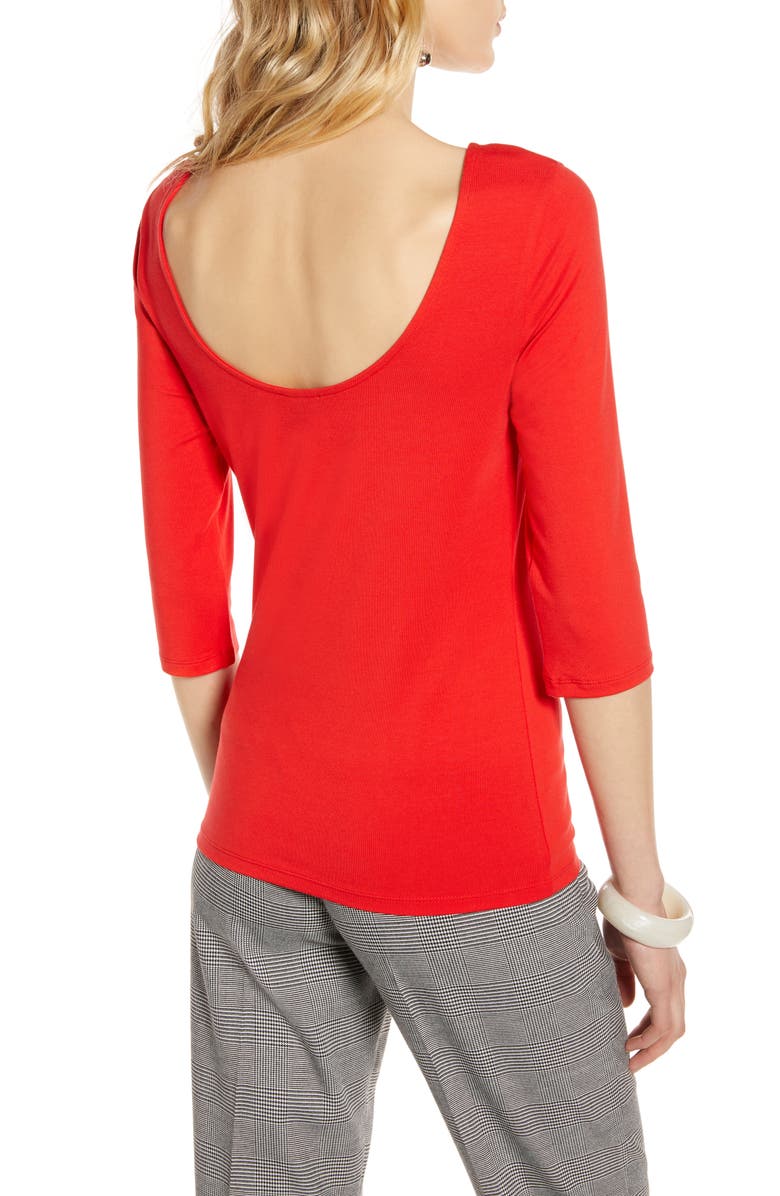 Halogen<sup>®</sup> Scoop Back Knit Top, Alternate, color, 