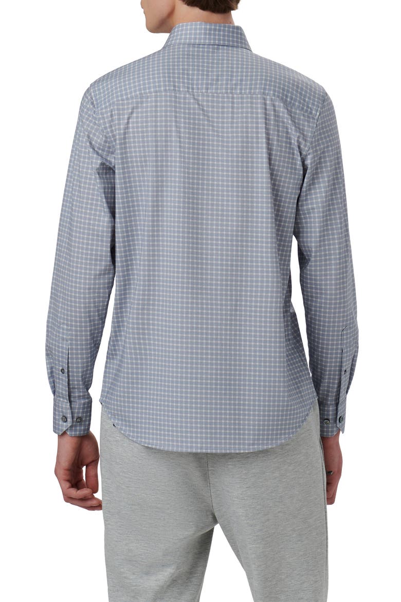James OoohCotton® Check Print Button-Up Shirt, Alternate, color, CEMENT