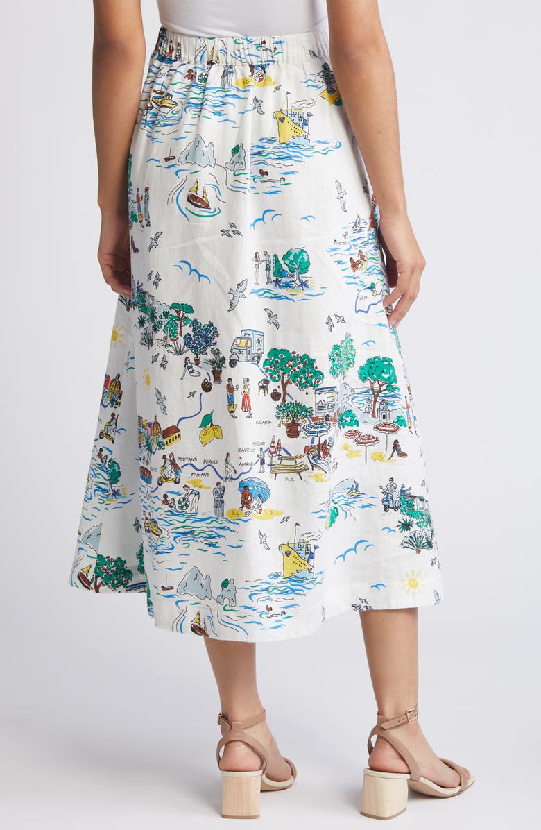 Boden Florence Linen Midi Skirt, Alternate, color,