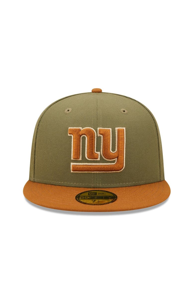 New Era Men's New Era Olive/Brown New York Giants Toasted Peanut 59FIFTY Fitted Hat, Alternate, color,