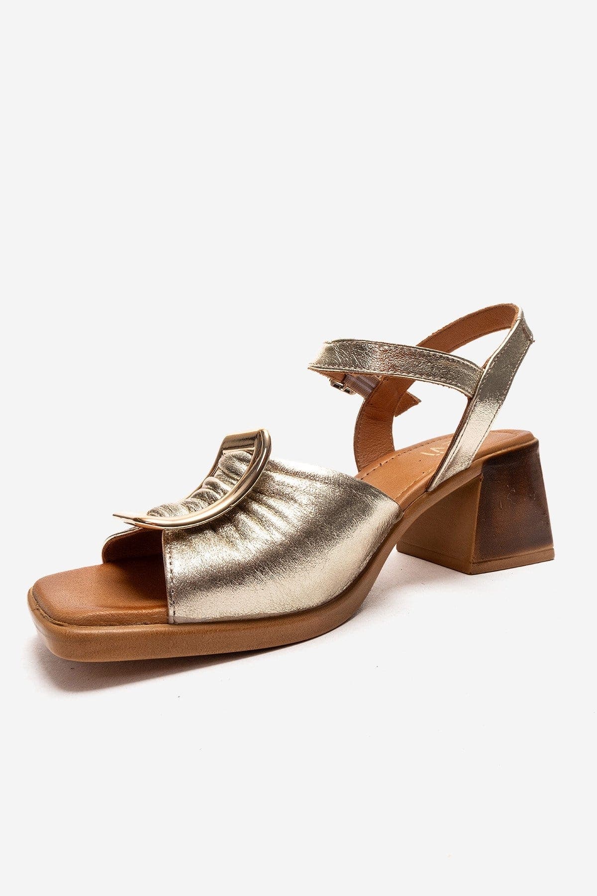 Asha Leather Block Heel Sandal, Alternate, color, Gold