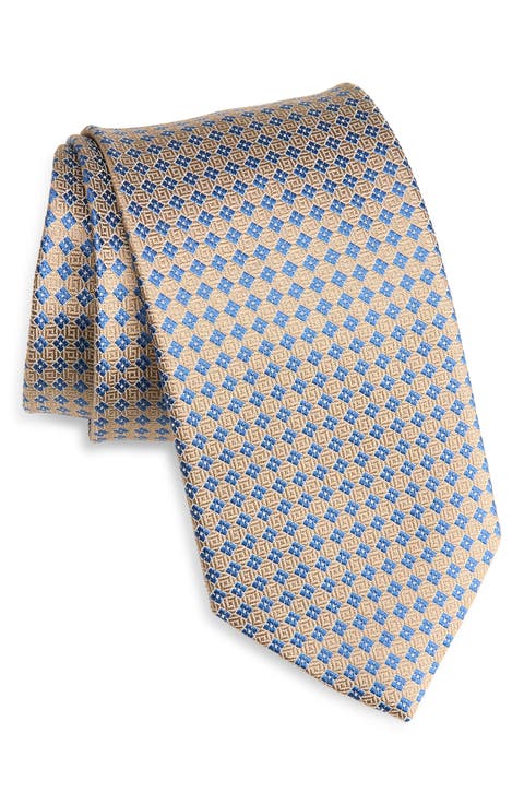 Neat Diamond Silk Jacquard Tie