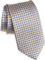 David Donahue Neat Diamond Silk Jacquard Tie