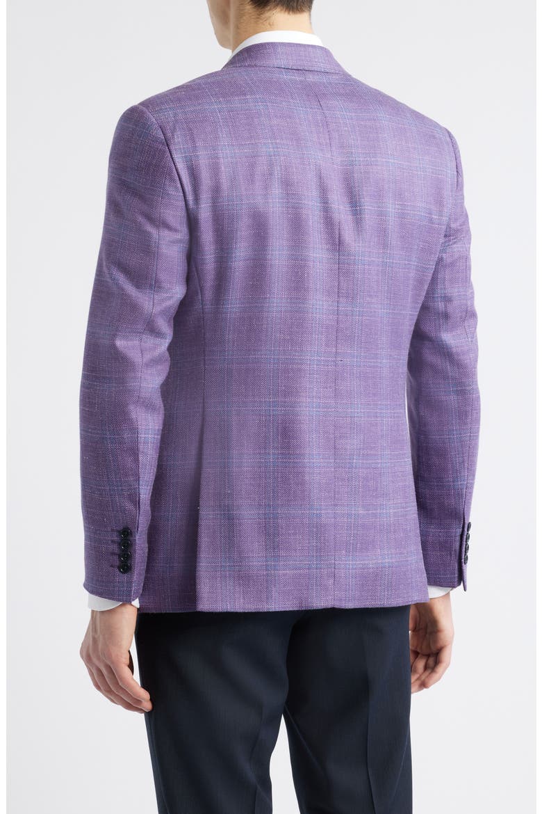 Purple Plaid Wool & Silk Blend Sport Coat, Alternate, color, SOLID LIGHT PASTEL PURPLE