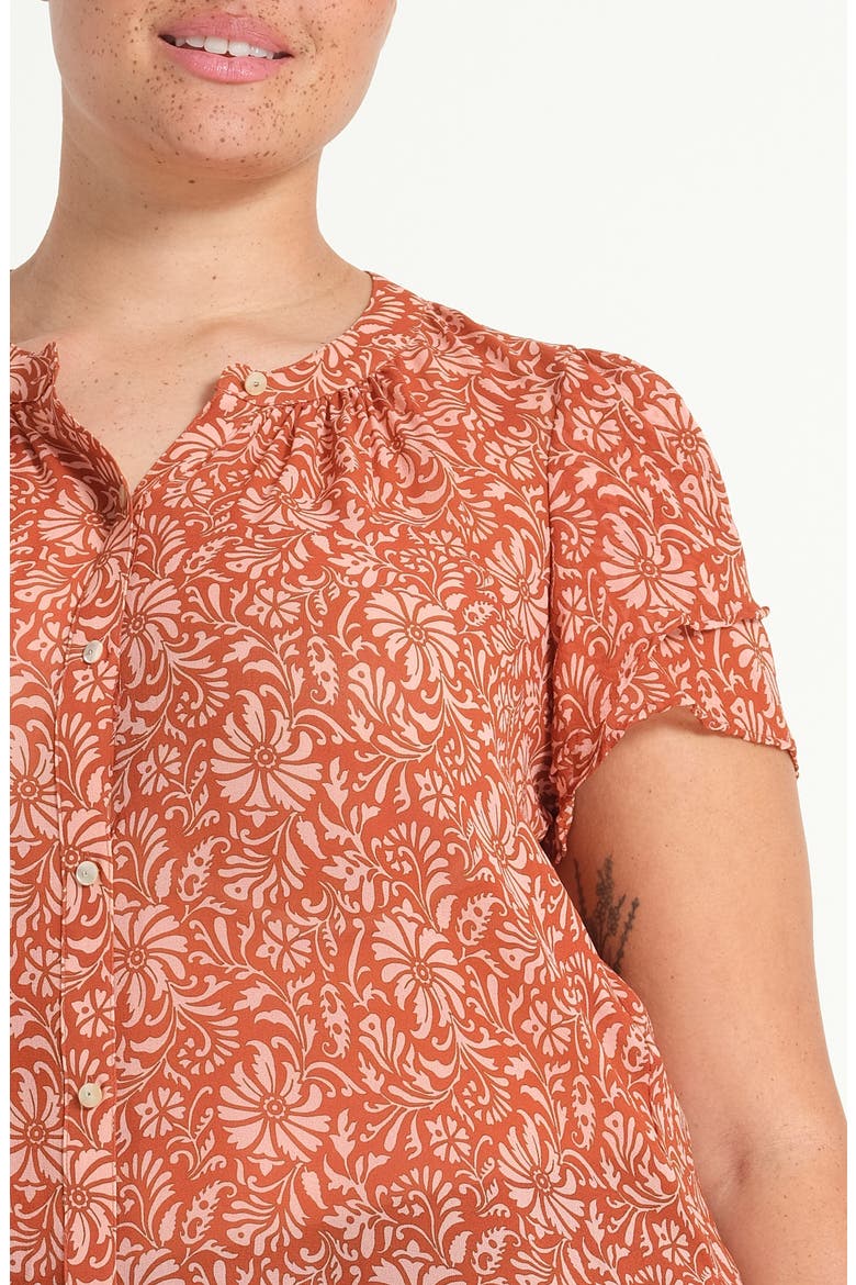 Bellavie Puff Sleeve Shirt, Alternate, color, ROSEWOOD
