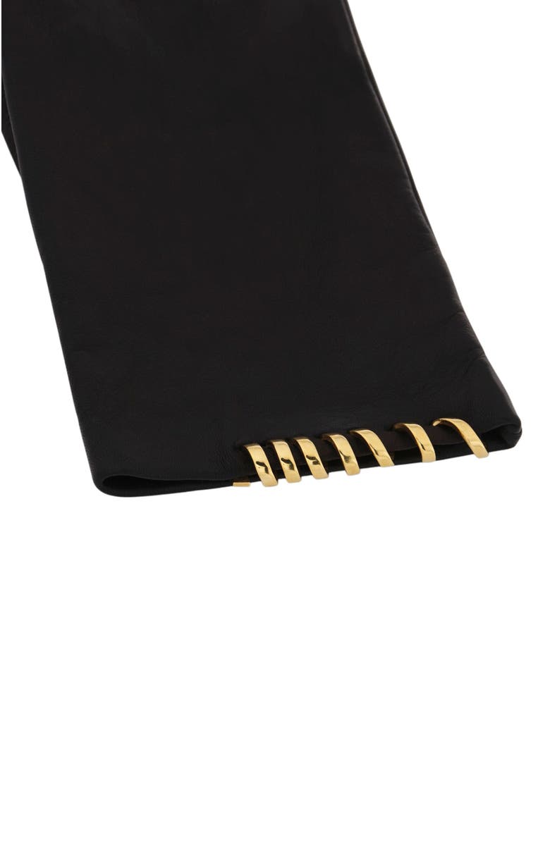 Lanvin Melodie Leather Gloves By Lanvin, Alternate, color, Black