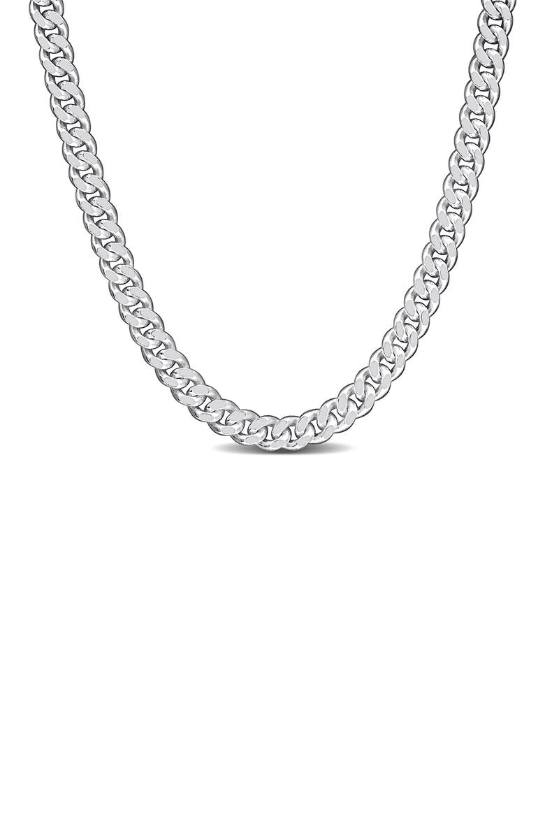 DELMAR 2.6mm Curb Link Chain Necklace, Main, color, Silver