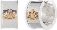 Lauren Ralph Lauren Logo Crest 18mm Huggie Hoop Earrings