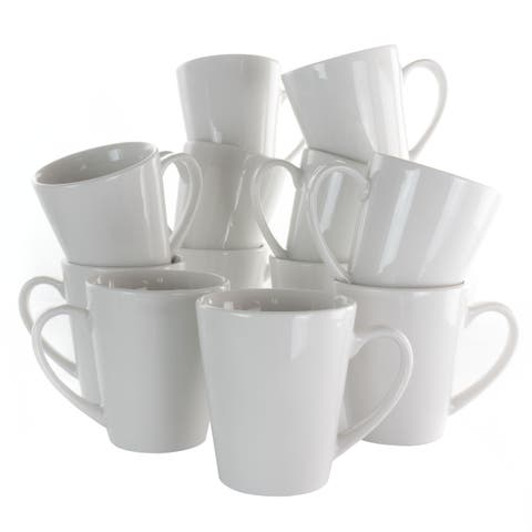 Holt 12 Piece 10 Ounce Porcelain Mug Set