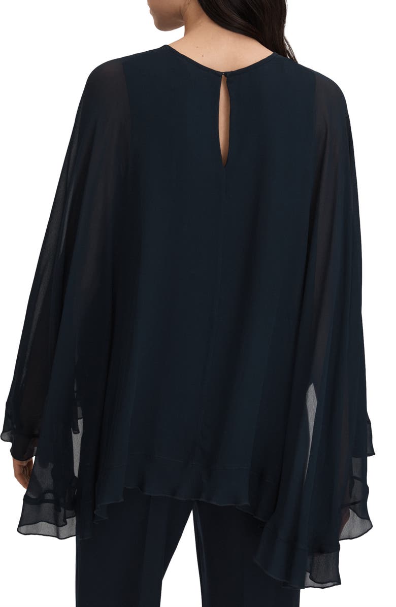 Reiss Francesca Ruffle Cape Sleeve Top, Alternate, color,