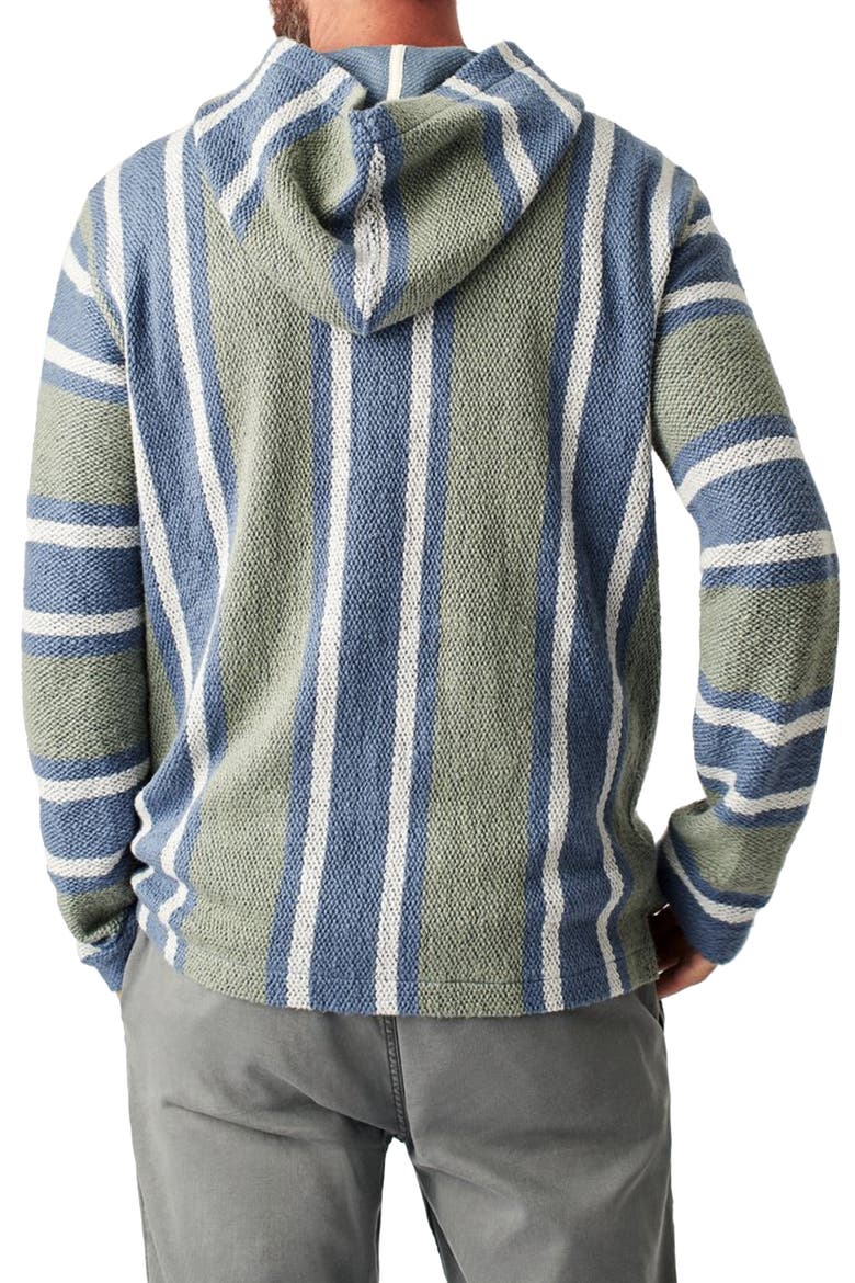 Cascade Stripe Hooded Pullover, Alternate, color, SAGE/ BLUE STRIPE