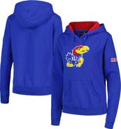 STADIUM ATHLETIC Women's Stadium Athletic Royal Kansas Jayhawks Big Logo Pullover Hoodie