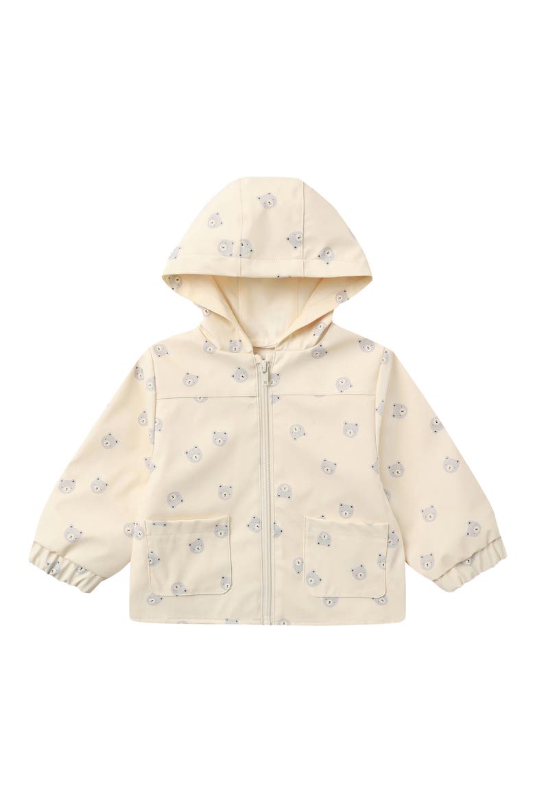 Print Hooded Raincoat, Main, color, BEARS