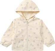QUINCY MAE Print Hooded Raincoat