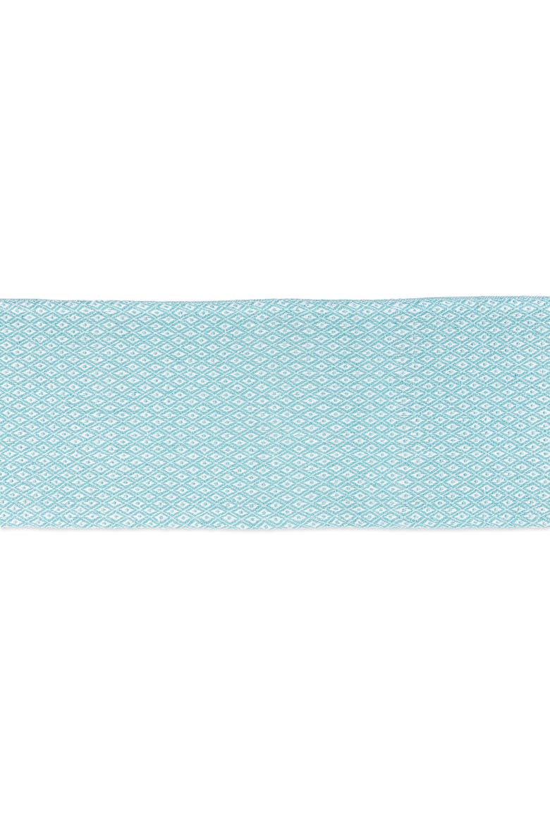 Mini Diamond Table Runner 15X72, Alternate, color, Aqua