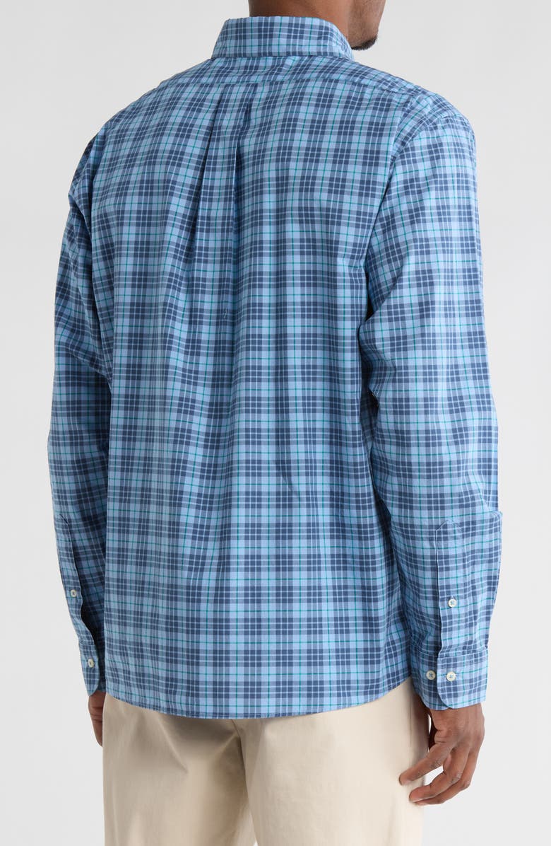 Brooks Brothers Plaid Cotton Button-Down Shirt, Alternate, color, Vista Tartan