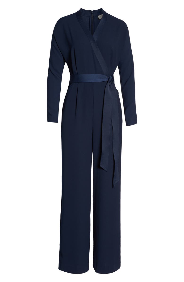 Eliza J Surplice Jumpsuit, Alternate, color,