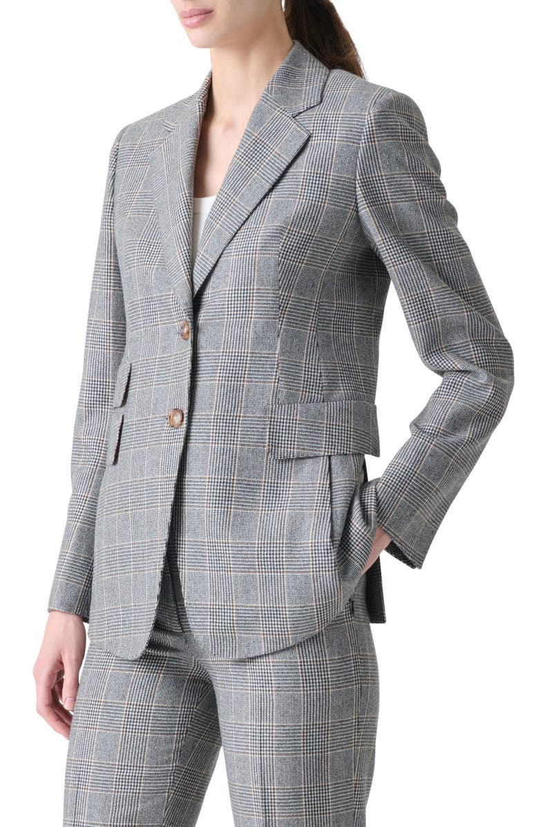 Akris Arie Check Cashmere Jacket, Alternate, color, Black-Terra