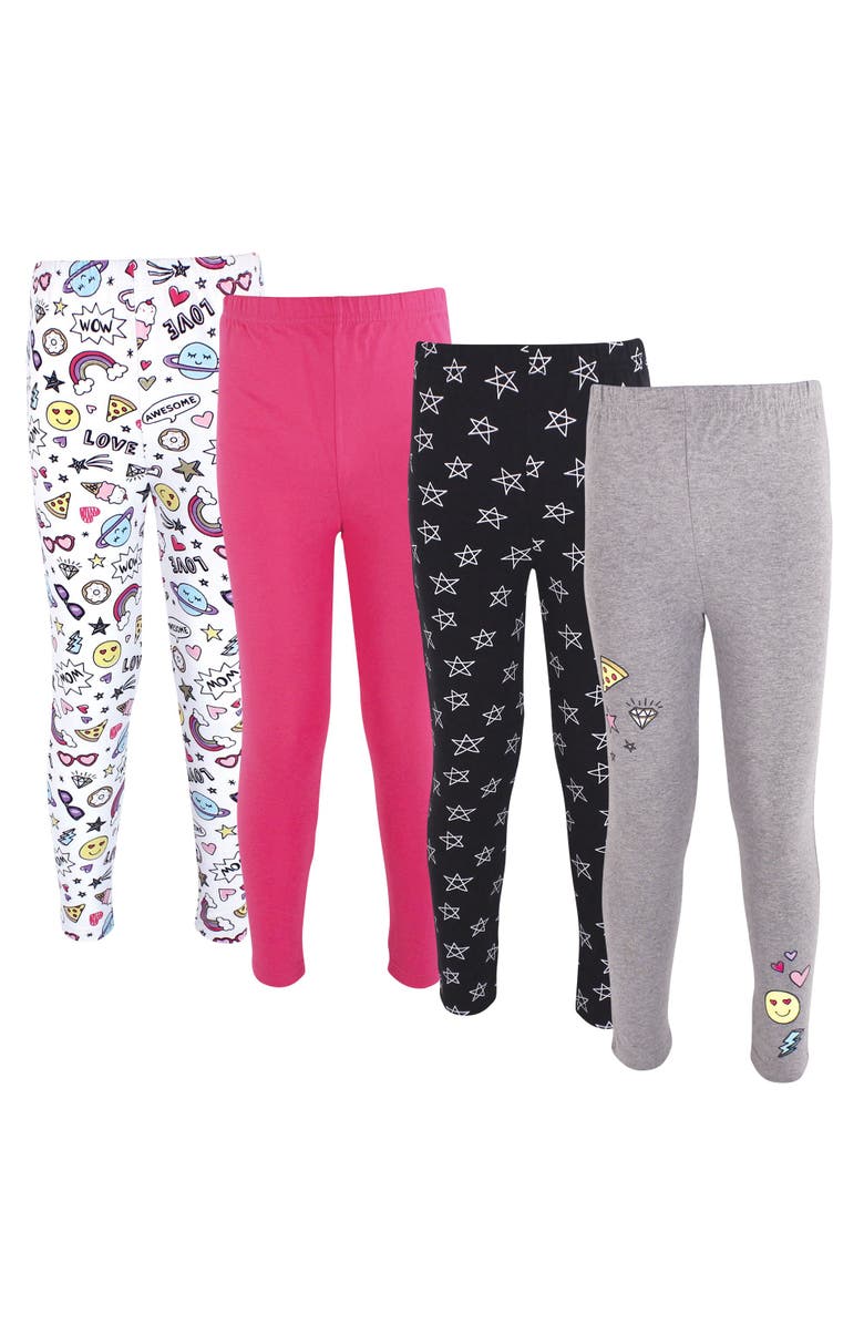 Hudson Baby 4Pk leggings Set, Main, color, Doodles