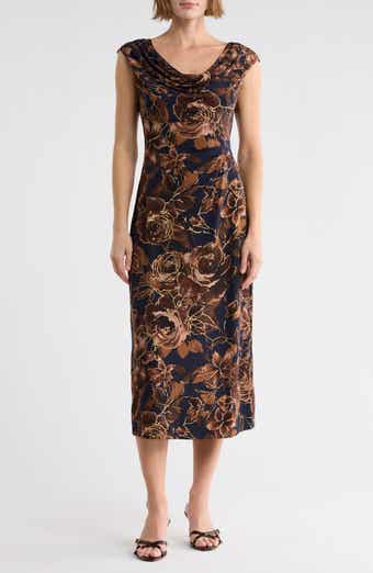 Cowl Neck Midi Dress
