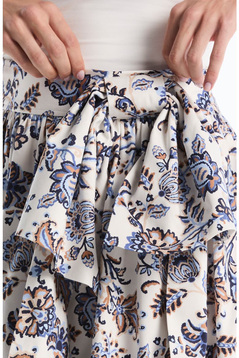 Bow Tie Midi Skirt, Alternate, color, STAR WHITE