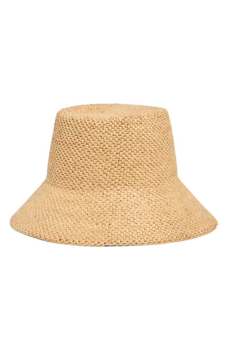 Lack of Color Reef Raffia Bucket Hat, Main, color, Natural
