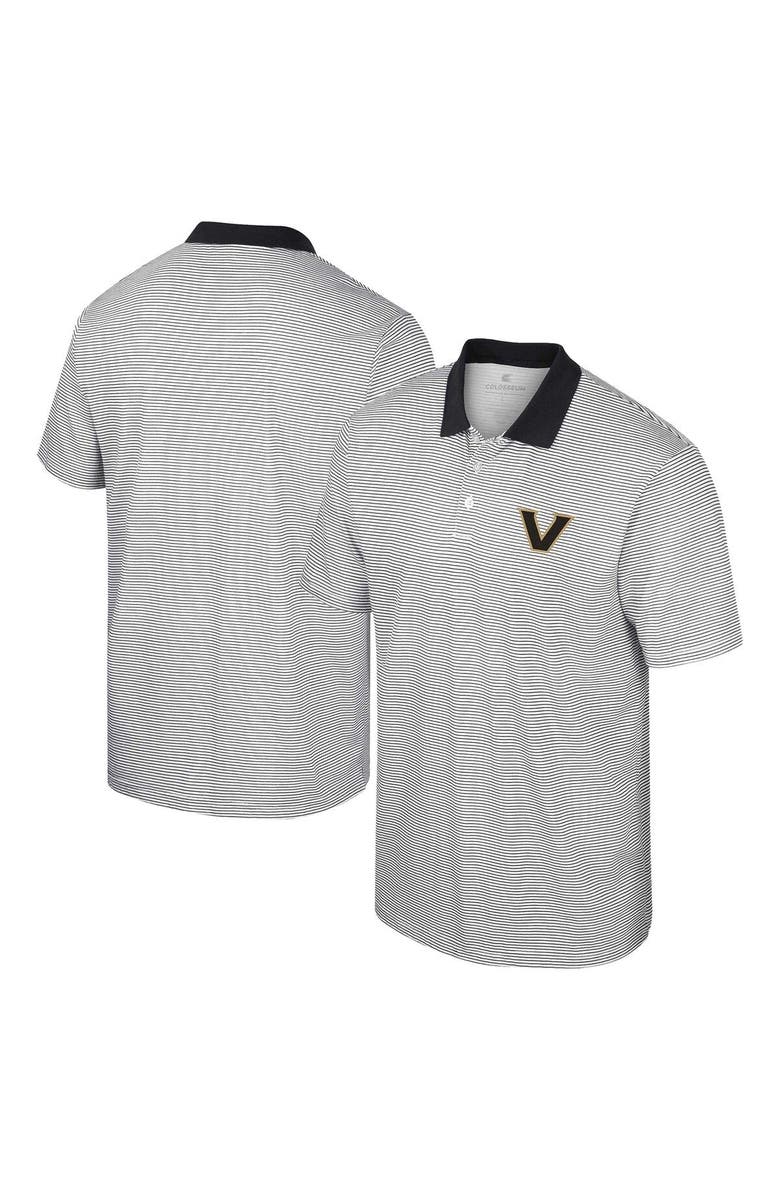 COLOSSEUM Men's Colosseum White Vanderbilt Commodores Print Stripe Polo, Main, color, White
