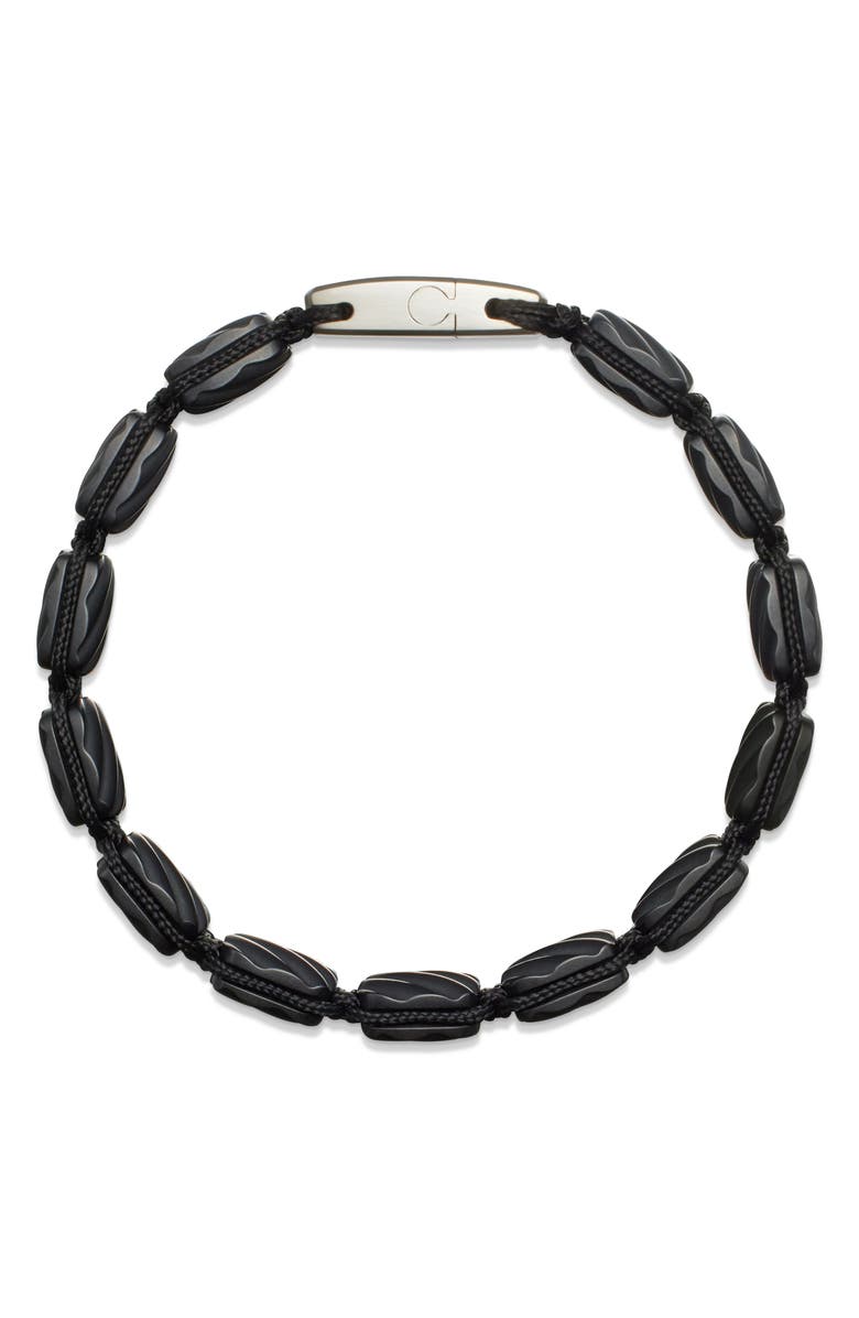 David Yurman Men's Woven Tile Bracelet in Black Titanium & Sterling Silver, Alternate, color, Blck Titanium W/ Sterling Silv