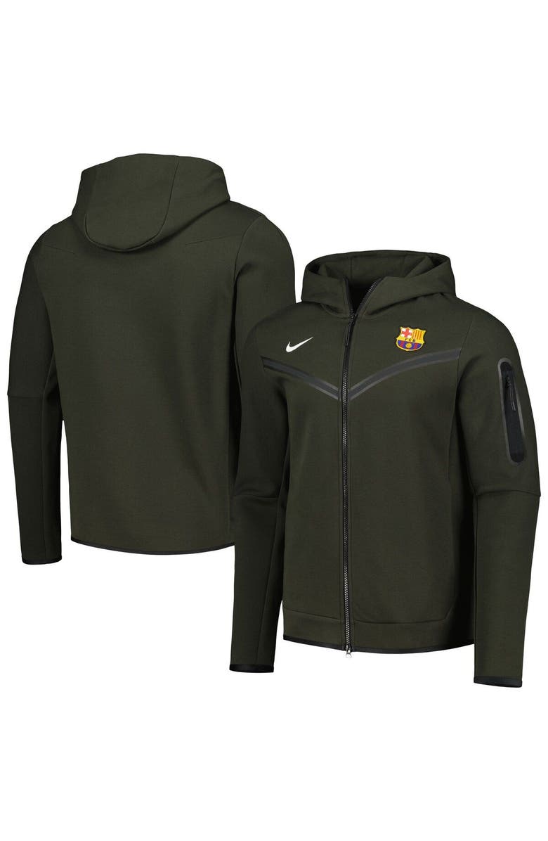 Nike Men's Nike Olive Barcelona Tech Fleece Full-Zip Hoodie Jacket, Main, color, 
