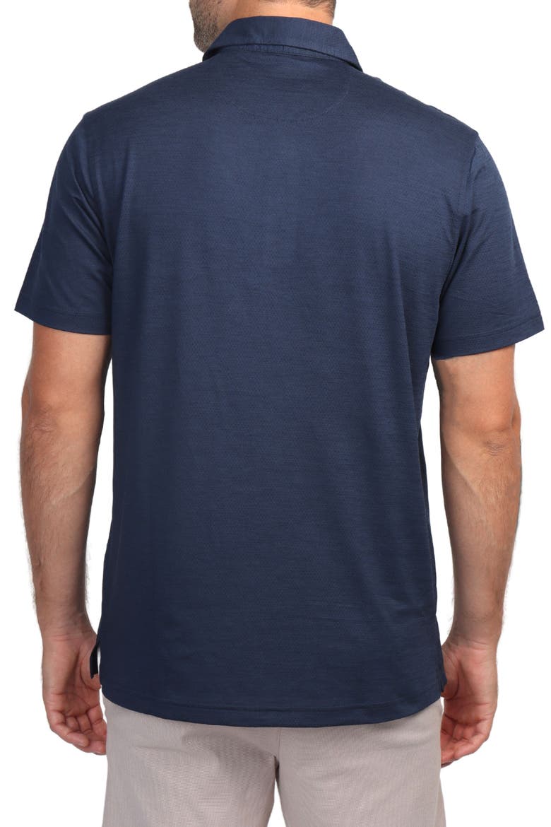 Mélange Mesh Performance Golf Polo, Alternate, color, NAVY