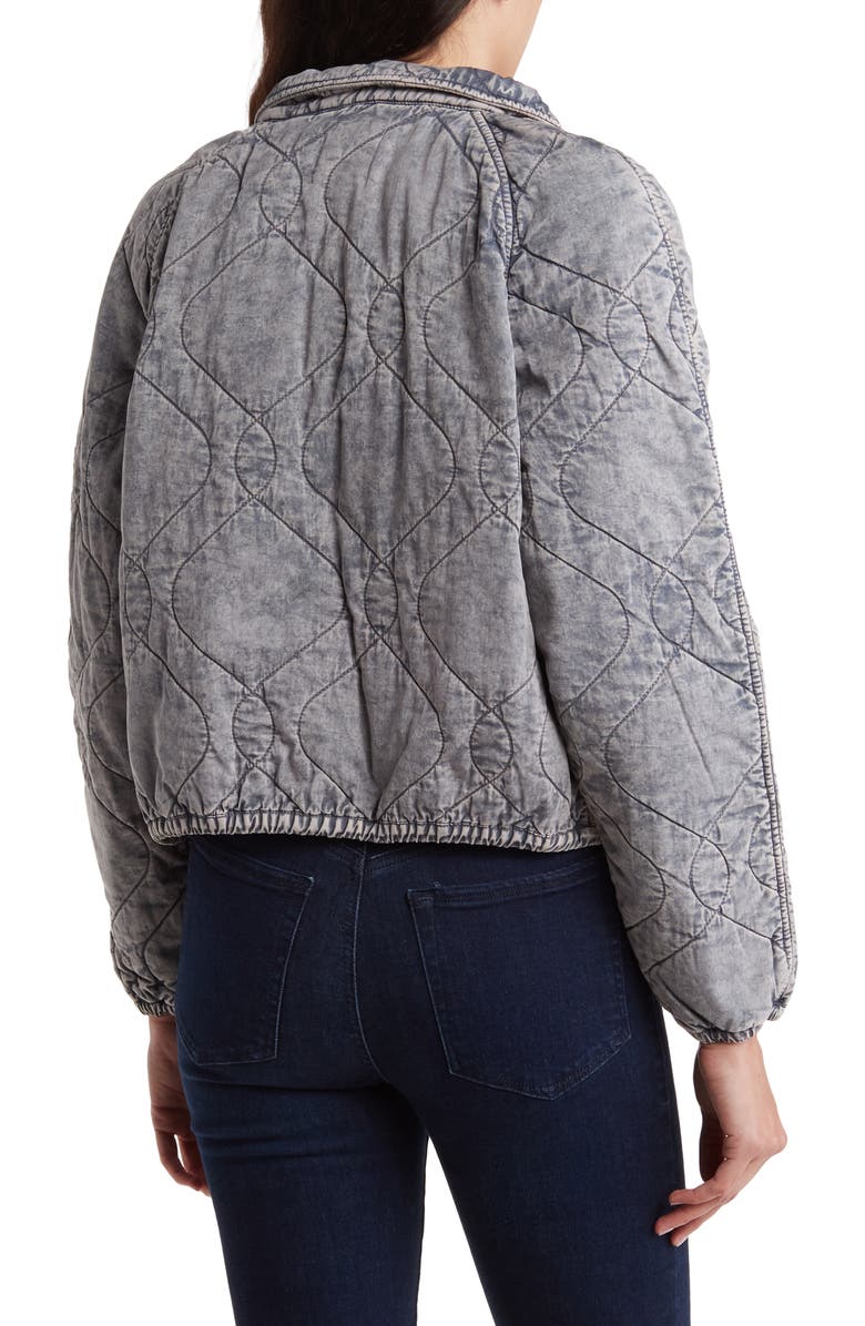Electric & Rose Acid Wash Quilted Crop Jacket, Alternate, color, 