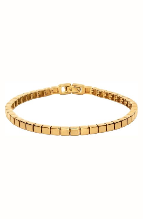 Square Dot Bracelet in Gold Vermeil
