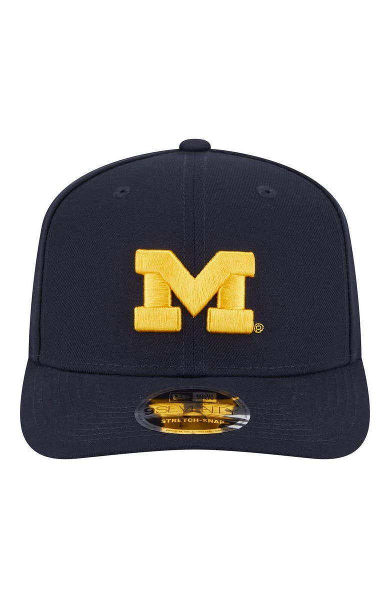 New Era Men's New Era  Navy Michigan Wolverines Team Collective 9SEVENTY Stretch-Snap Adjustable Hat, Alternate, color, 