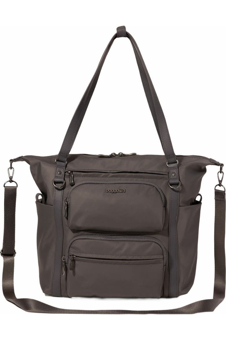 bagallini mini backpack Baggallini Nolita Convertible Shoulder Handbags Taupe Twill Phone Plusremovable crossbody strap Tote Backpack Baggallini Crossbody Backpack